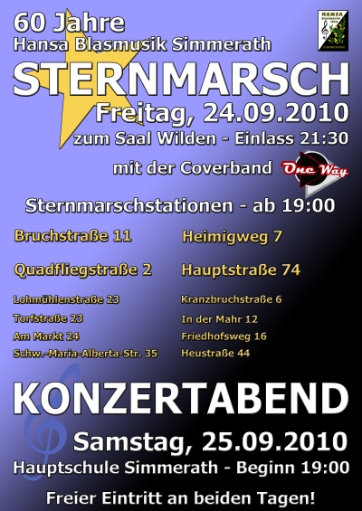 Sternmarsch der Hansa Blasmusik zum 60 jährigen…